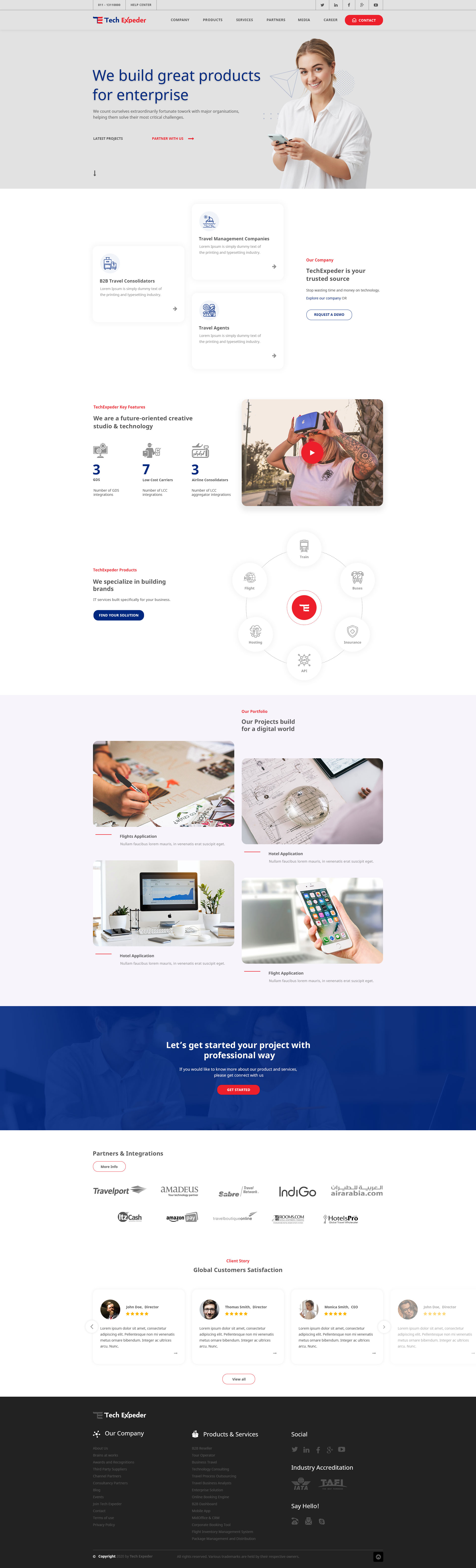 Techexpeder – Creative Digital Agency Portfolio PSD Template.