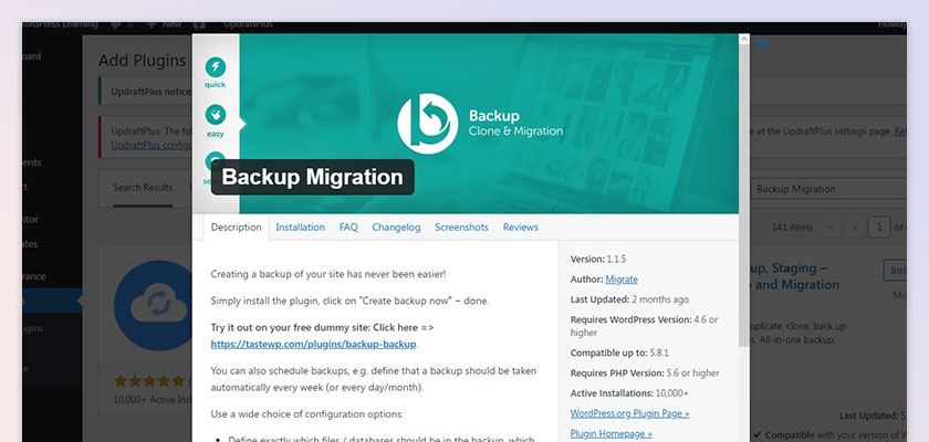 Backup-Migration