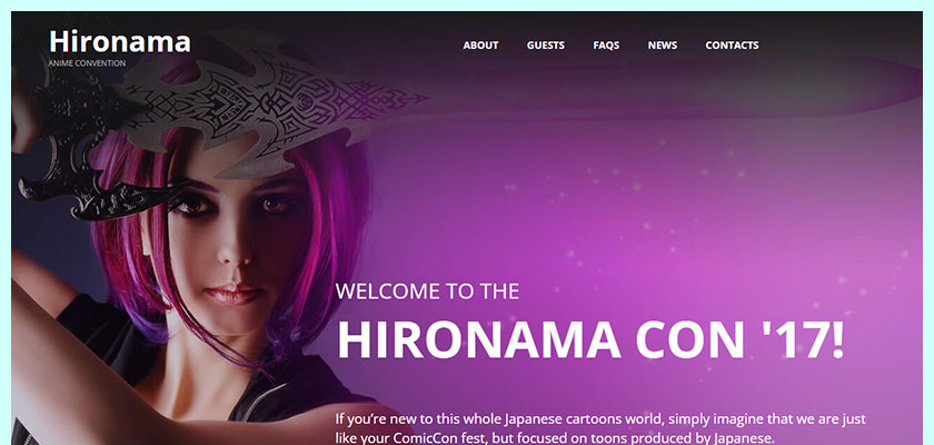 Hironama-Anime-Moto-CMS-Template