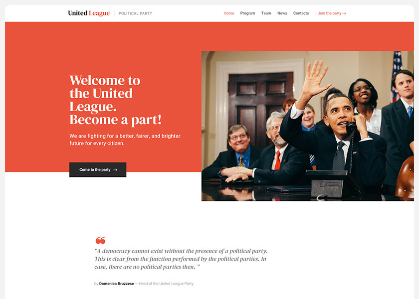 UnitedLeague-Solid-And-Reliable-Political-Campaign-Template-WordPress-Theme