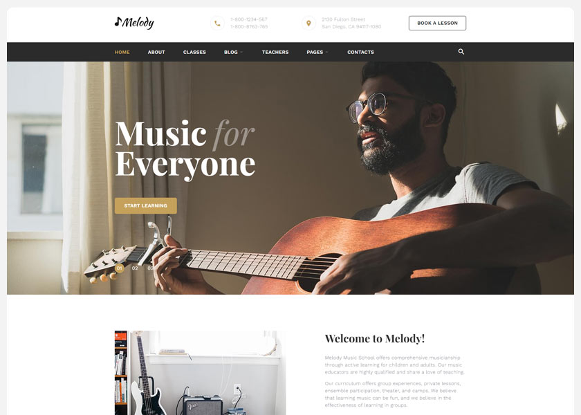 Melody-Music-School-Multipage-HTML5-Website-Template