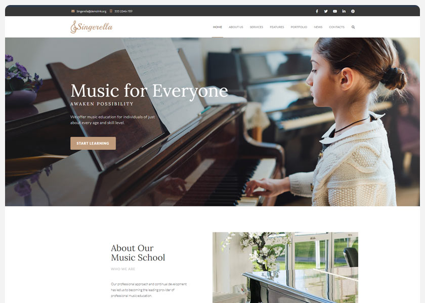 Singerella-Music-School-WordPress-Theme