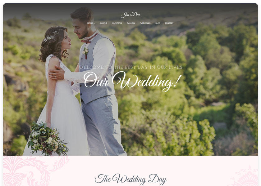 Jen+Ben-One-Page-Wedding-WordPress-Theme