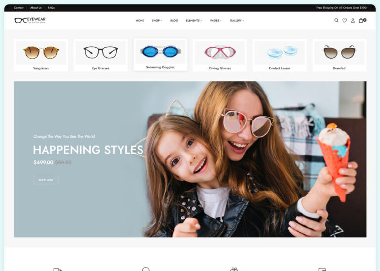 Eye Glasses Premium Themes Free Download