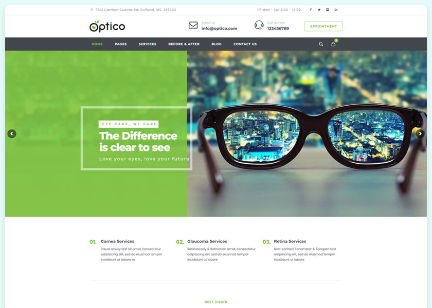 Optico-Optometrist-and-Eye-Care-WordPress-Theme