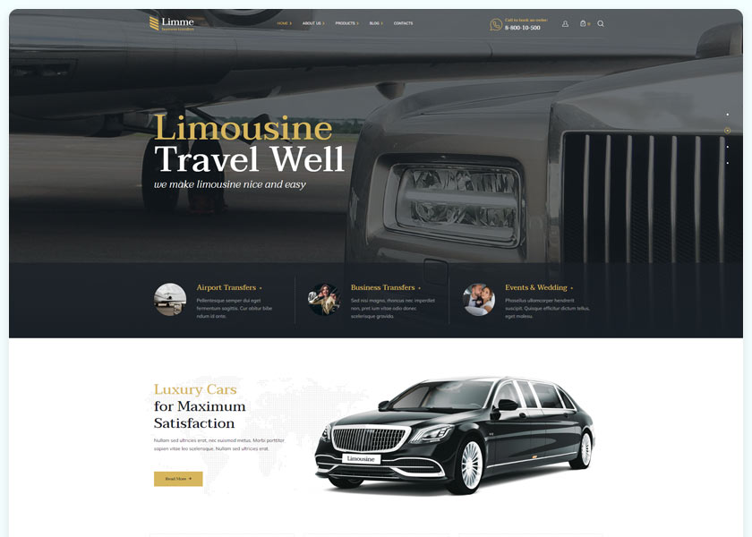 Limme-Limousine-Transfers-and-Car-Dealer-WordPress-Theme-plus-RTL