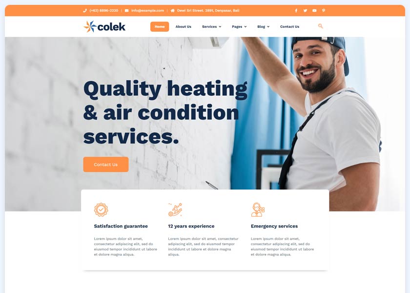 Colek-AC-Repair-Services-Elementor-Template-Kit
