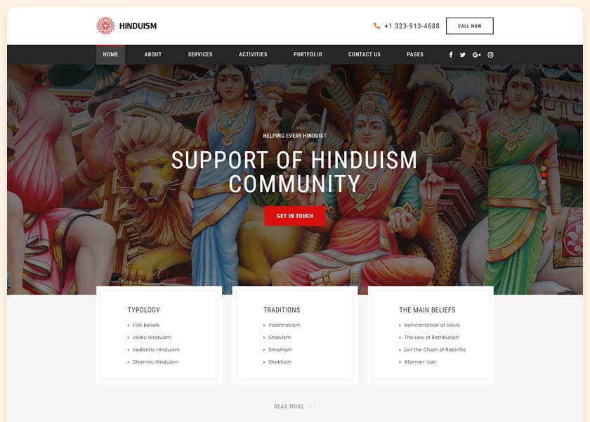 Hinduism-Bautiful-Religious-Organisation-Multipage-HTML-Website-Template