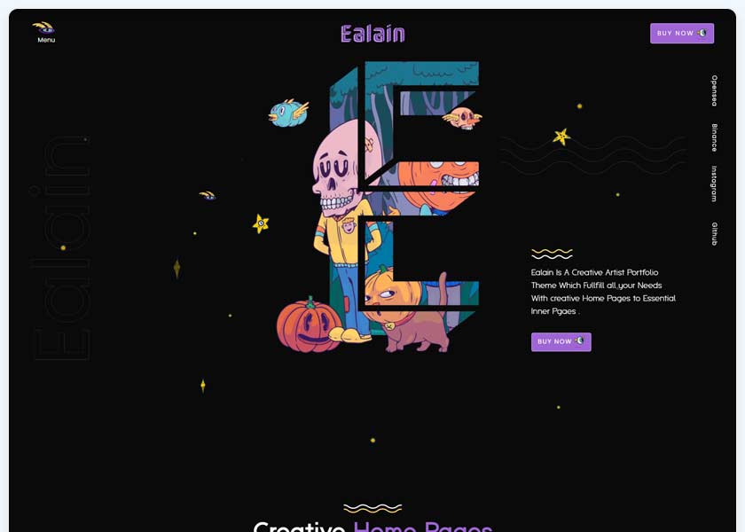 Ealain-Digital-Artist-Creative-Portfolio-WordPress-Theme