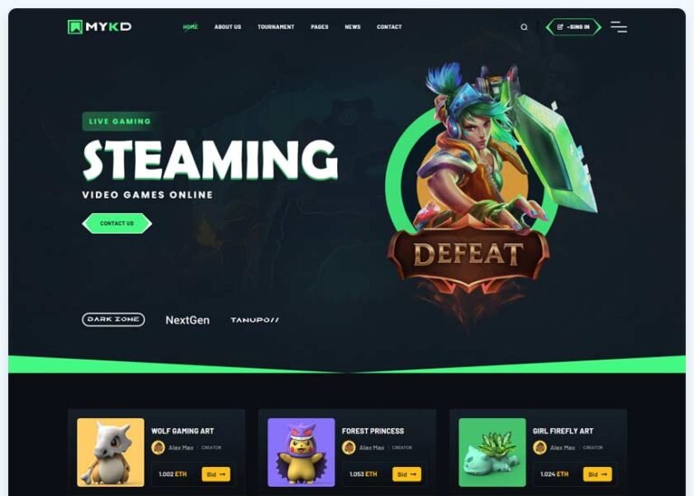 Latest Games Website Templates Free & Premium Download