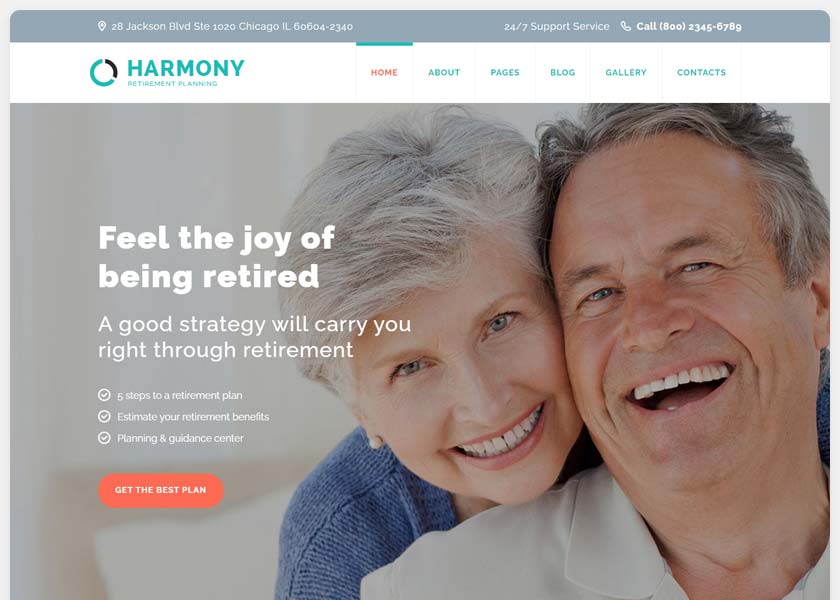 Download best Retirement Planning website Templates and Themes