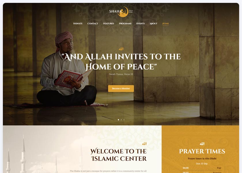 Shaha-Islamic-Centre-and-Mosque-WordPress-Theme