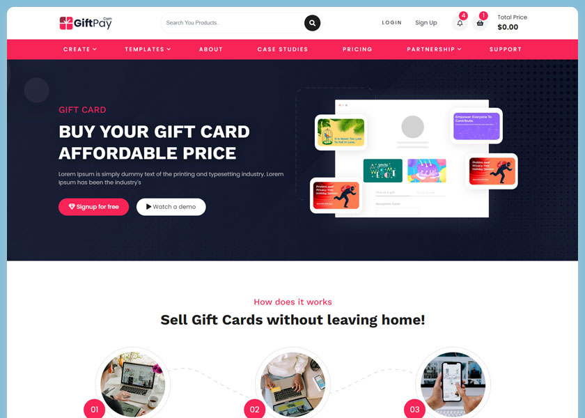 GiftPay-E-cards-HTML5-Website-Template