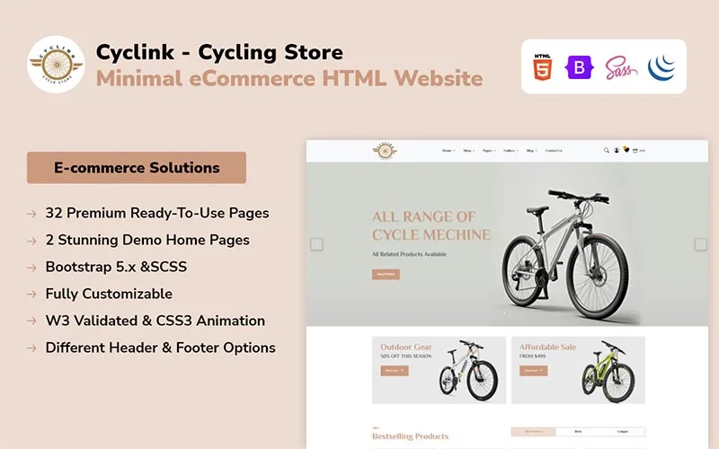 Cyclink-Cycling-Store-Minimal-eCommerce-HTML-Website