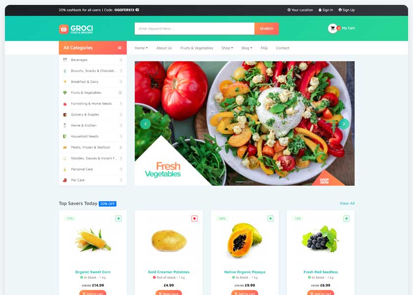 Groci-Organic-Food-and-Grocery-Market-WordPress-Theme