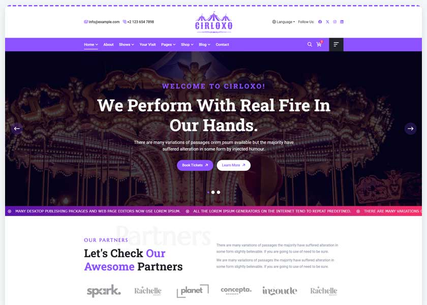 Cirloxo-Circus-HTML5-Template