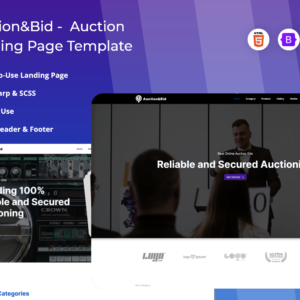 Auction&Bid - Auction Landing Page