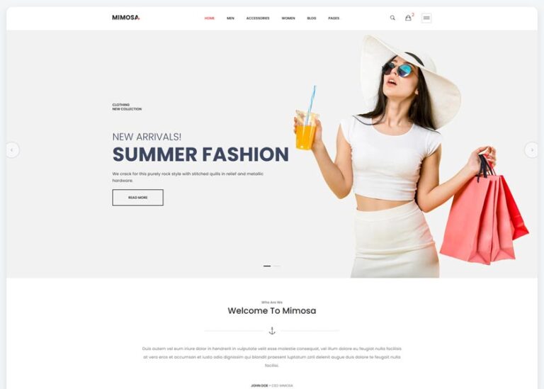 Online Boutique Website Themes & templates Website Templates