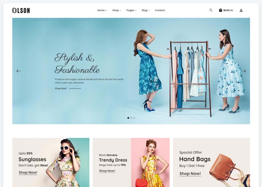 Olson-Fashion-Boutique-eCommerce-bootstrap-template
