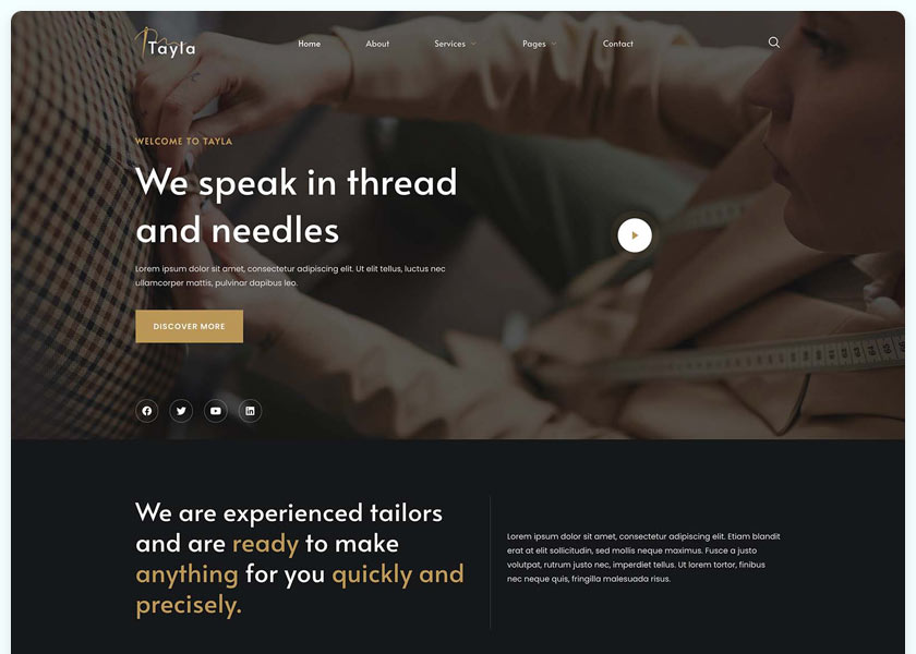 Tayla-Tailor-Service-Elementor-Template-Kit