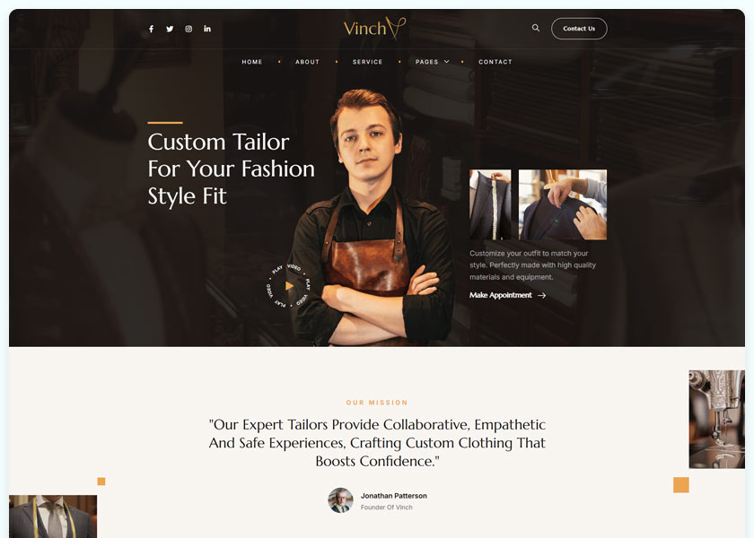 Vinch-Professional-Tailoring-Alterations-Services-Elementor-Template-Kit
