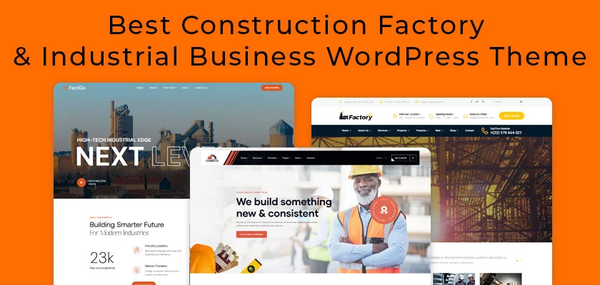 Best Construction Factory & Industrial Business WordPress Theme